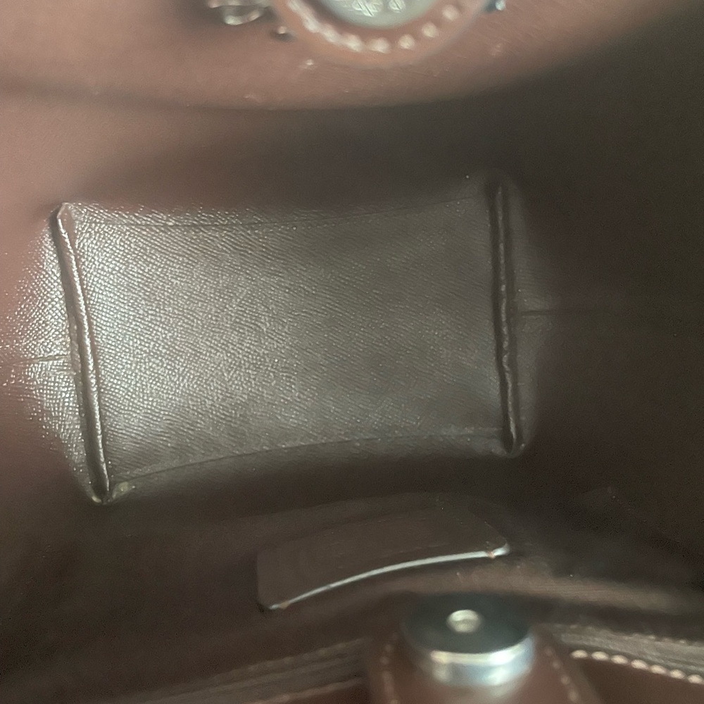 Coach Dark Brown Leather Shoulder Bag - Picture 7 of 7